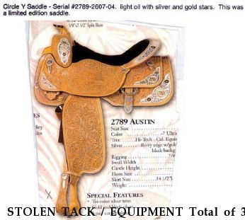 STOLEN TACK / EQUIPMENT Total of 35 Saddles , Near Omaha, NE, 00000